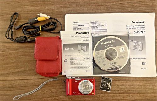 Panasonic red lumix - lumix, dmc-zx3
